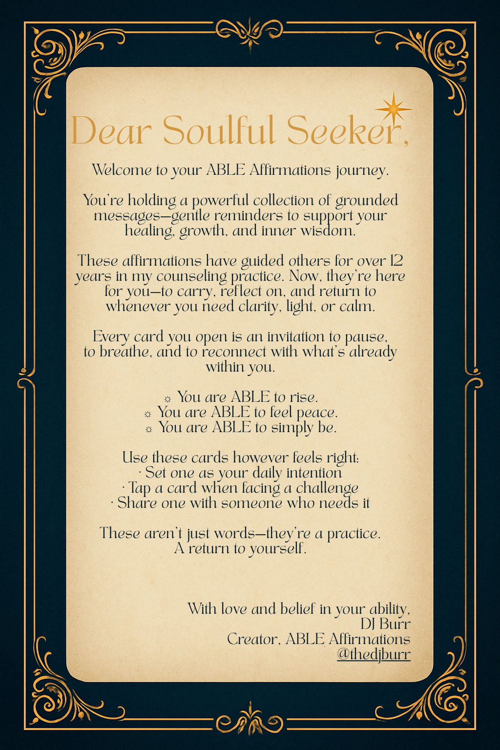 Welcome to ABLE Affirmations - Your journey to self-love and healing starts here